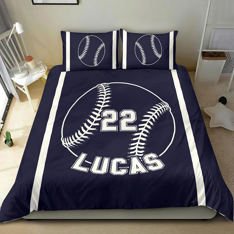 Personalized Baseball Bedding Set for Bed Room Sets | BedKid30[personalized name blankets][custom name blankets]