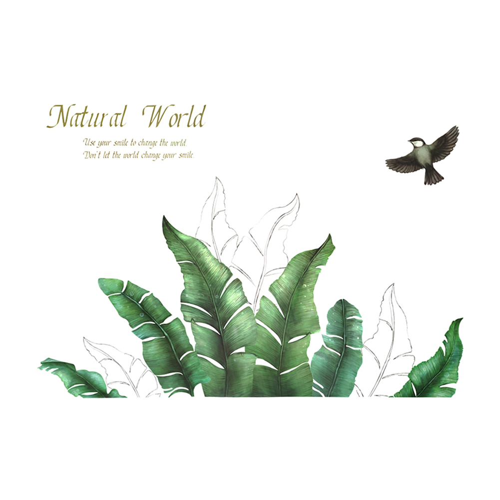

Green Plant Wall Stickers Pvc Bedroom House Decal Wall Art Decorative Mural, 501 Original