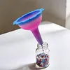 Gradient Color Diamond Painting Organizer Funnel Morning Glory Design Portable Drill Funnel for DIY Craft Easy Transfer Tools (Style A)