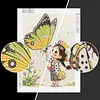 Diamond Painting-DIY Special Shaped Drill Pearl Painting Butterfly and Girl(30x40cm)