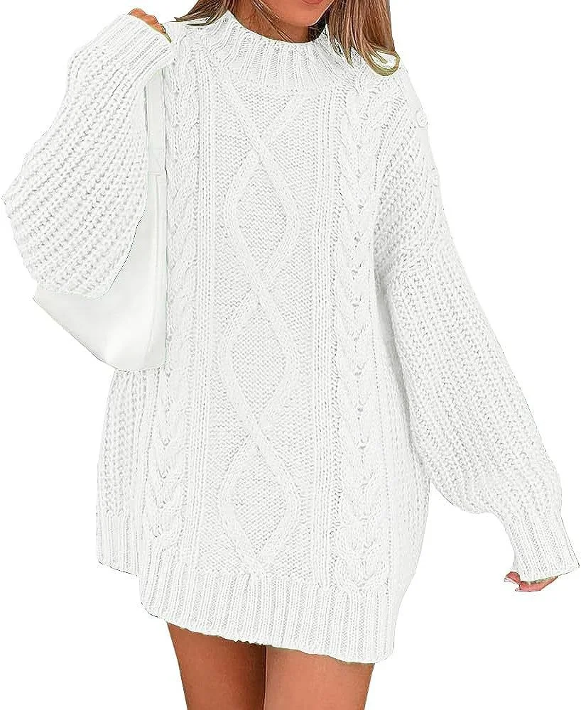 Mongw Mongw Hot Style Women's Knit Sweater Autumn And Winter Twisted Flower Long Sleeve Loose Pullover