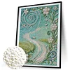 Diamond Painting-DIY Special Shaped Drill Pearl Painting Forest Path(35x45cm)
