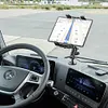 Car Phone Holder Anti-Slip Aluminum Drill Base Phone Rack Dashboard Phone Stand