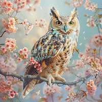 Floral Owl - Diamond Painting