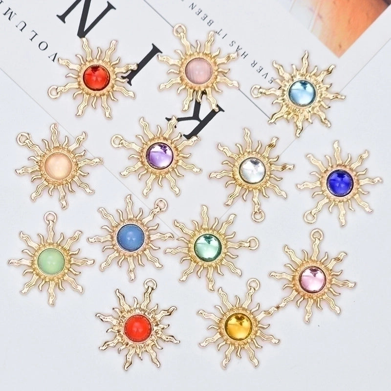10 Pcs/package Minimalist Sun Alloy Plating Inlay Jewelry Accessories