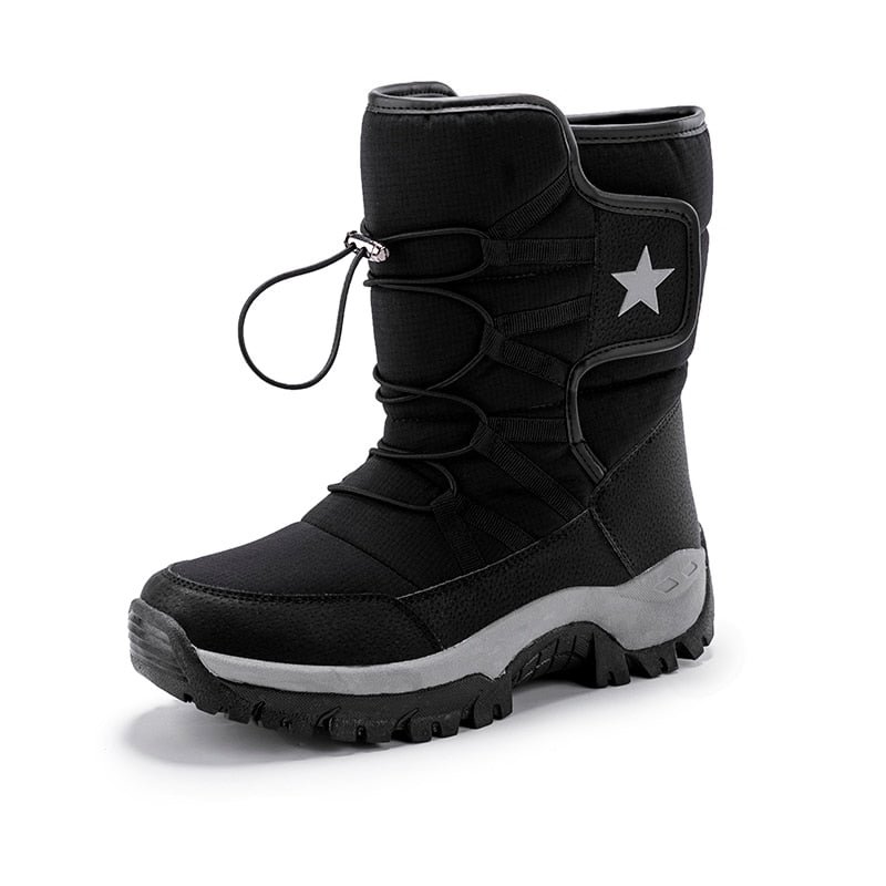 Snow Boots Men Waterproof Mens Winter Boots With Fur Winter Shoes Nonslip Men Boots Platform Thick Plush Warm Botas Dropshipping