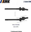 AMK 2-Joint 1/10 Capra Drive Shaft Offset Portal Axle Constant Velocity Driveshift UTB10 CVD Stub Shaft for RC Crawler Axial 1.9 Capra F9 Upgrades