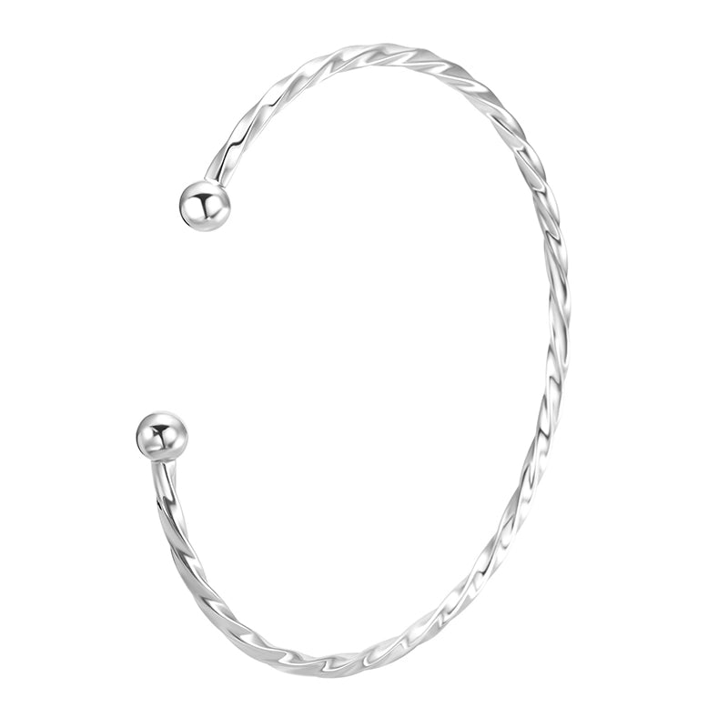 925 Sterling Silver Bangle Elegant Sweet Minimalist