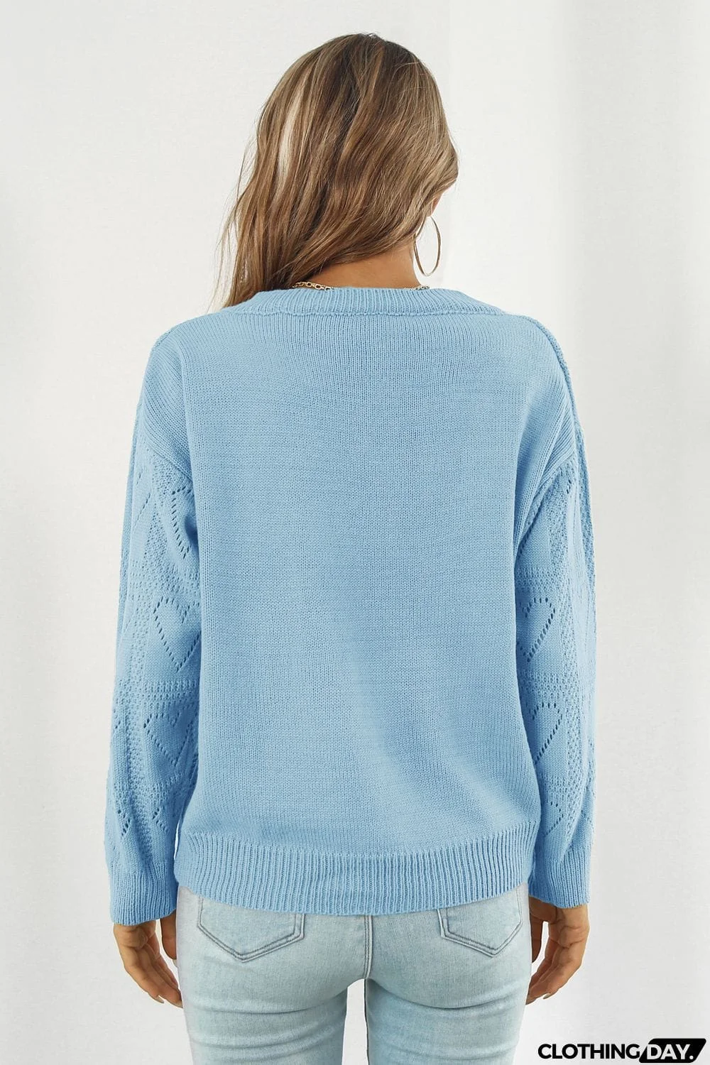 V-Neck Drop Shoulder Sweater