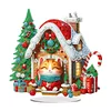 Acrylic Special Shaped Cartoon Christmas House Desktop Diamond Art Kits