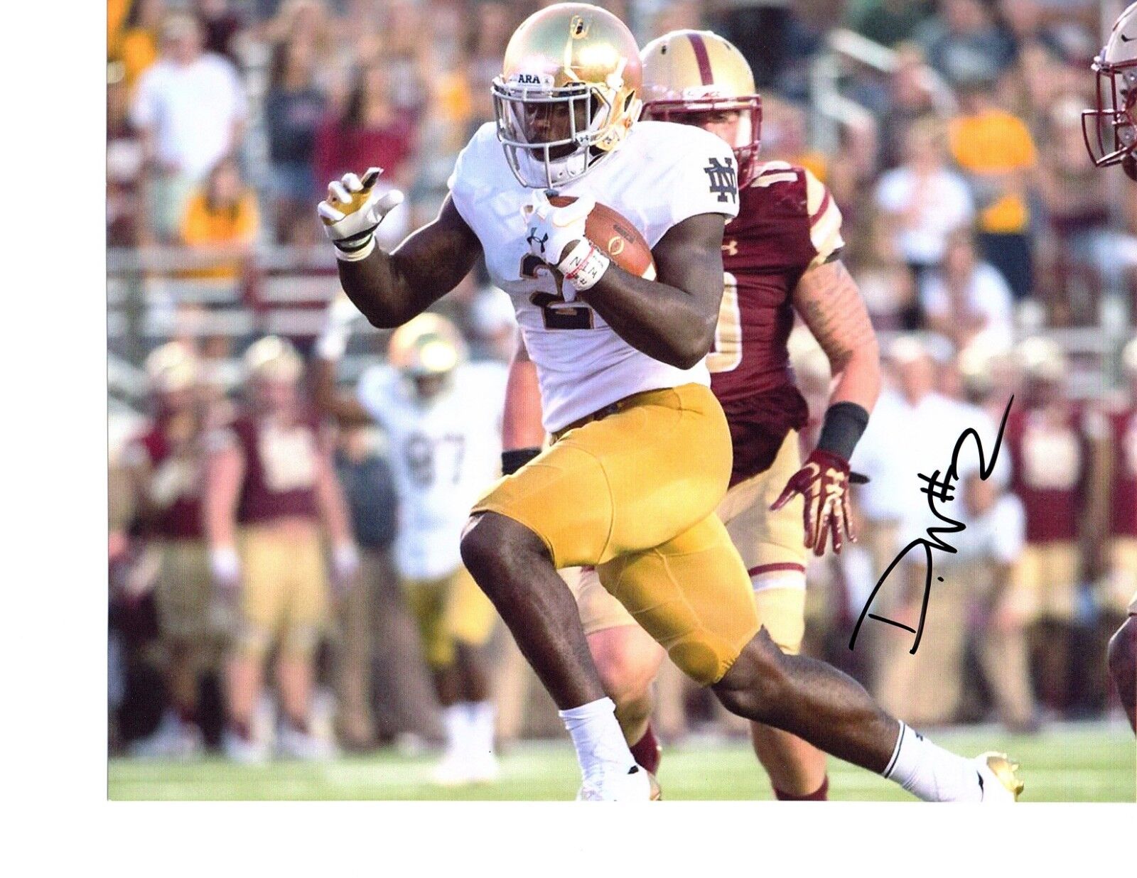 Dexter Williams Notre Dame Irish signed autographed 8x10 football Photo Poster painting ND F