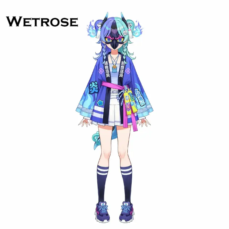 [Deposit Poll] Wetrose Hololive Vtuber ASOBI★MAWARI-TAI! Achichi Mela Cosplay Costume アソビ★まわり隊！熱千めらコスプレ