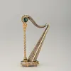 1:12 scale handcrafted antique-style miniature harp