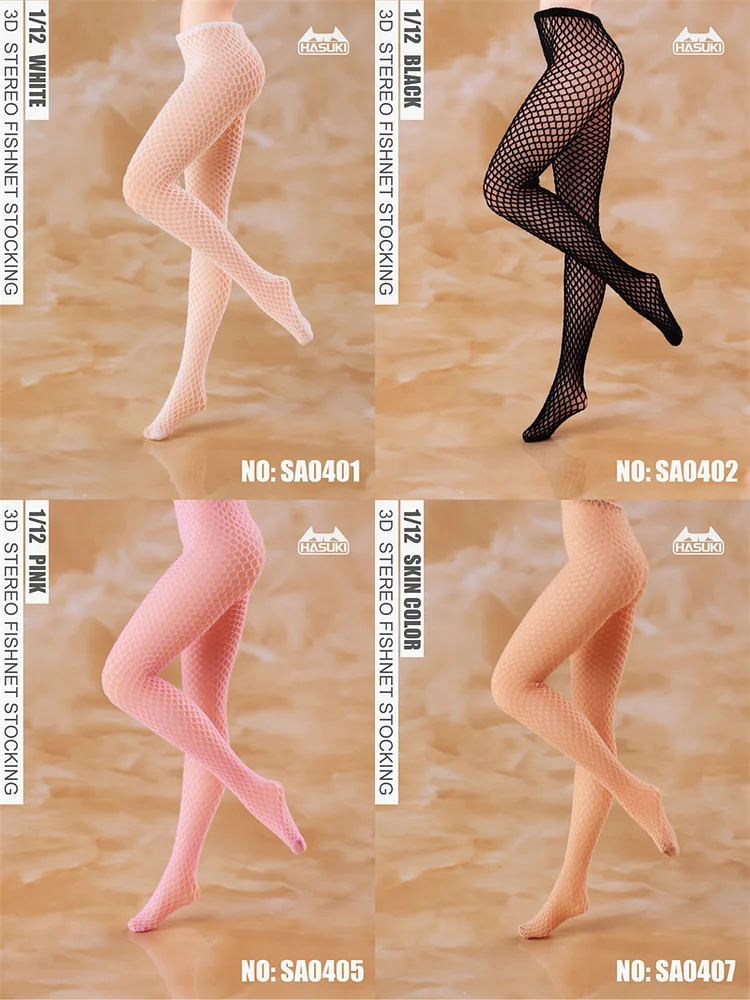 【In Stock】HASUKI SA04 1/12 Female soldier clothing 3D three-dimensional Jumpsuit net socks Seamless socks parts