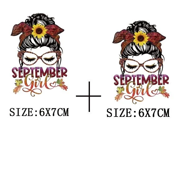 Fashion Girl Glitter Thermal Sticker DIY Washable Iron On Transfer For Clothing Beautiful Lady Patches On Clothes Applique Decor