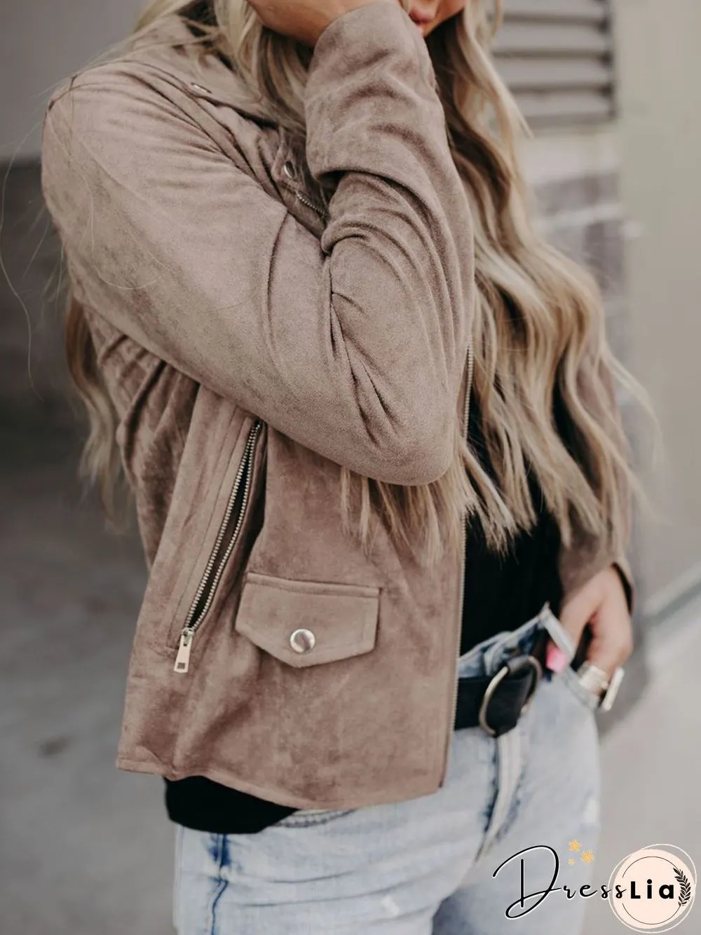 Casual Autumn Polyester Mid-Weight Micro-Elasticity Daily Long sleeve Shawl collar Jacket