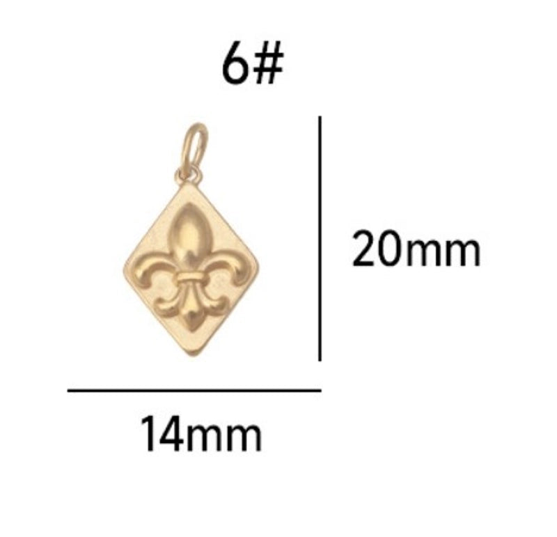 1 Piece Titanium Steel Devil’s Eye Heart Shape Rose Pendant