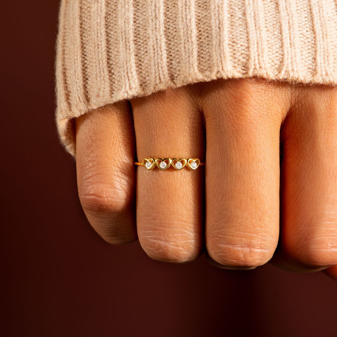 Mom&Daughter Always Heart To Heart Tiny Hearts Ring