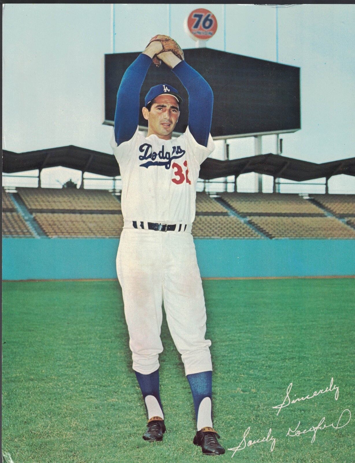 Sandy Koufax Los Angeles Dodgers 1960's Team Issued 8 1/2 x 11