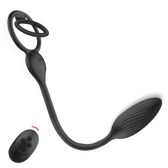 pearlsvibe -  Wireless Remote Control Vibrating Double Penis Ring With Prostate Massager