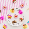 6 BOXES Lovely Heart Cake Sweet Dessert Erasers for Kids Student Office Exam Stationery Gift