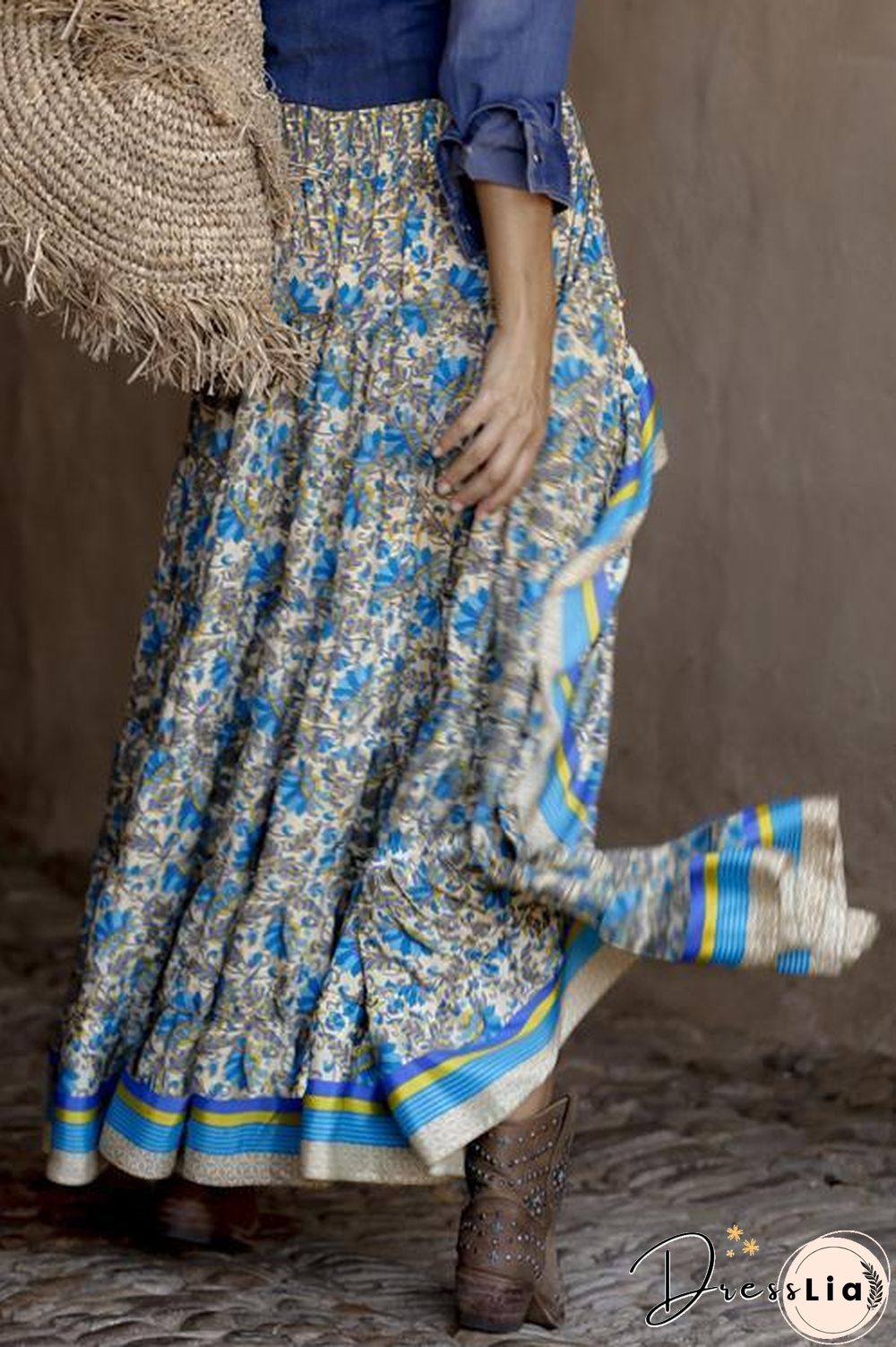 Print Irregularity Skirts
