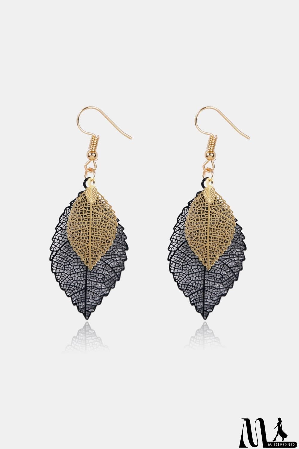 MidiSono - Leaf Shape Dangle Earrings