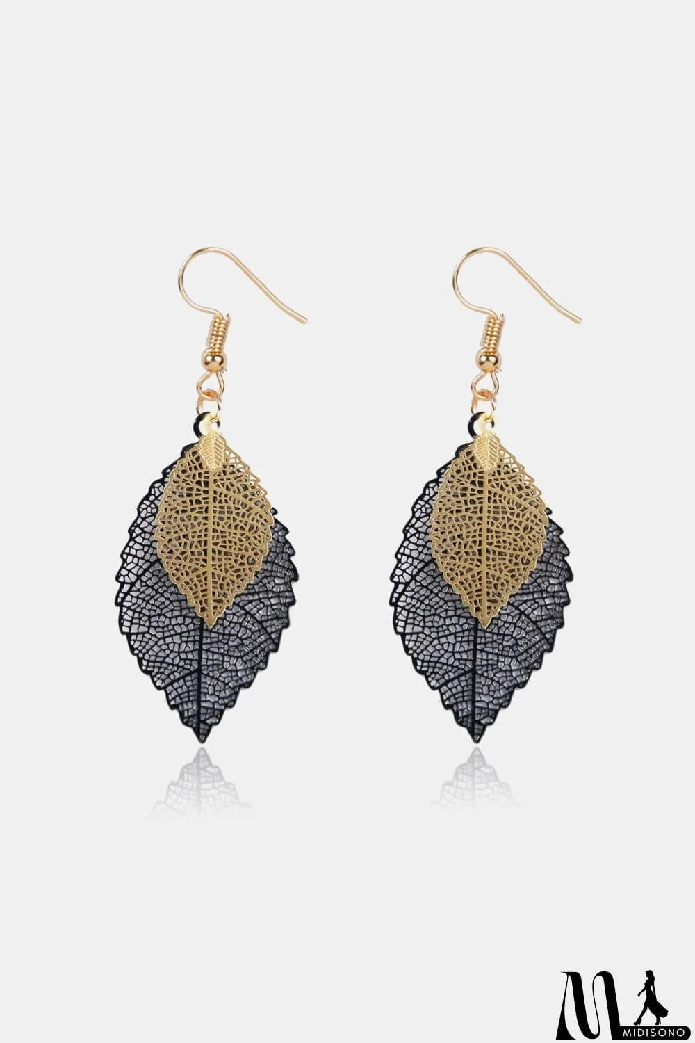 MidiSono - Leaf Shape Dangle Earrings