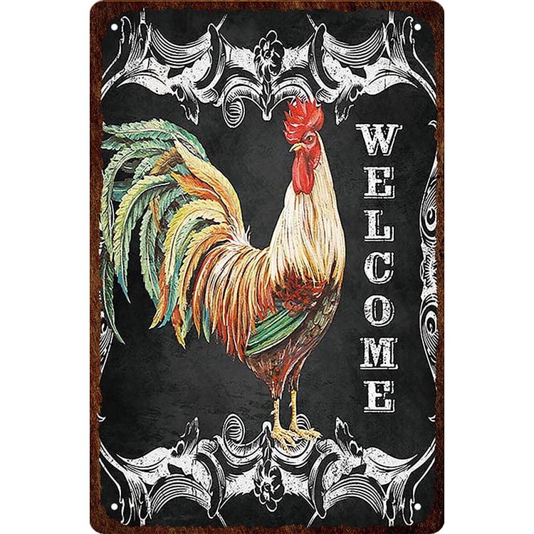 Fresh Chicken Eggs Farmhouse - Vintage Tin Signs/Wooden Signs - 7.9x11.8in & 11.8x15.7in