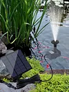 1.4W Solar Adjustable Fountain Pump with 7 Nozzles Solar Panel Kit for Bird Bath