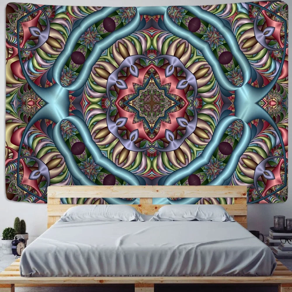 Indian Mandala Tapestry Wall Hanging Sandy Beach Throw Rug Blanket Camping Tent Travel Mattress Bohemian Sleeping Pad Tapestries