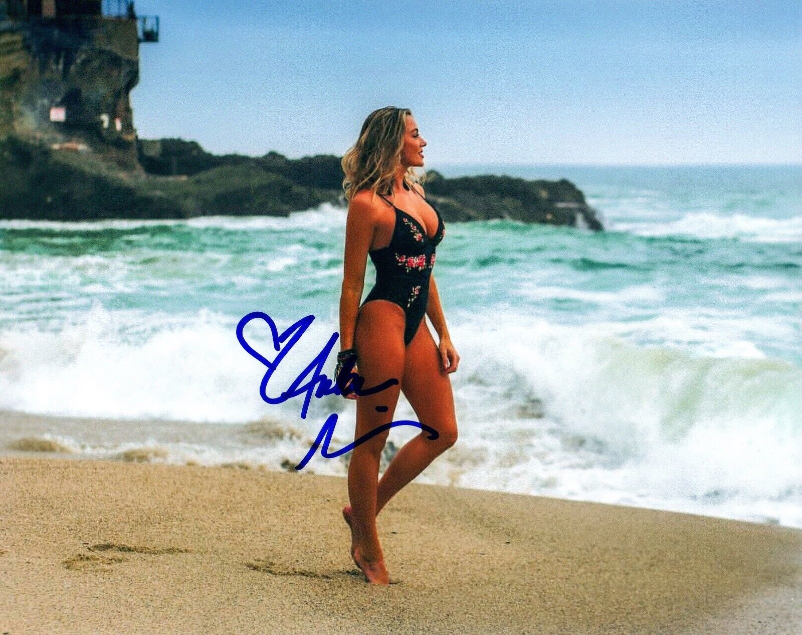 Amber Nichole Miller Signed Autograph 8x10 Photo Poster painting Sexy UFC Ring Girl Model COA