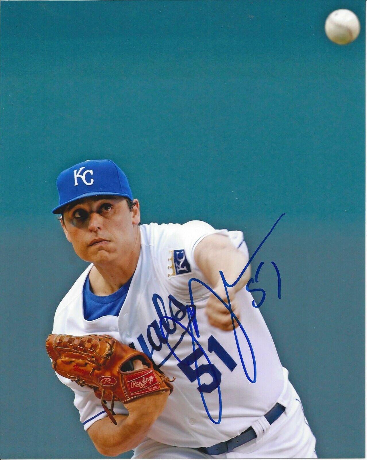 Jason Vargas Autographed 8x10 Kansas City Royals#S511