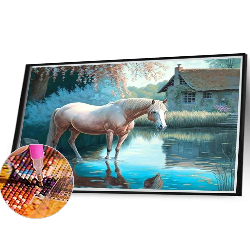 Diamond Painting - Full Round Drill - Horse(Canvas|40*30cm)