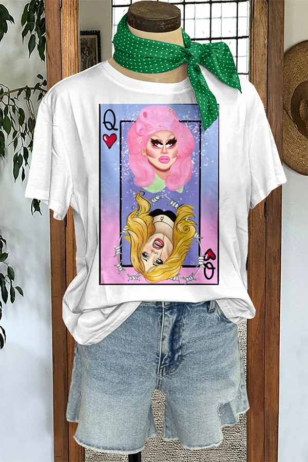 Casual   Rainbow Print T-Shirt