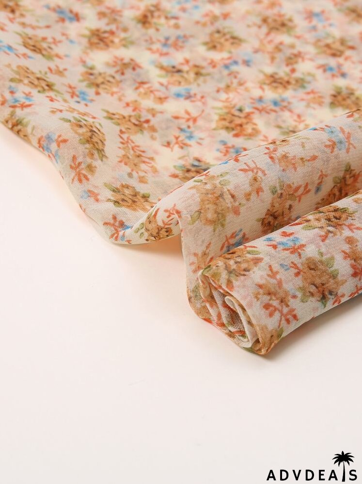 Ditsy Floral Pattern Scarf