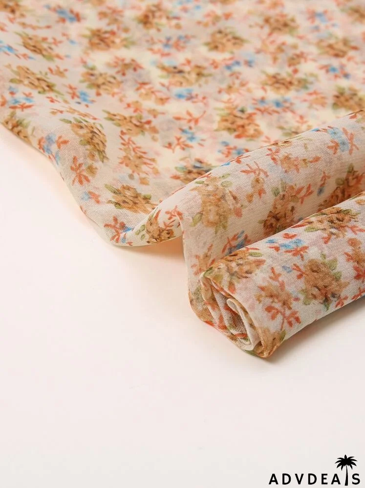 Ditsy Floral Pattern Scarf