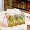 DIY Diamond Art Tissue Box Holder Best Grandma Ever PULeather Diamond Art Desktop Organizer Resin Rhinestone Storage Organizers Gem Art Home Office Decor Craft Gift for Women