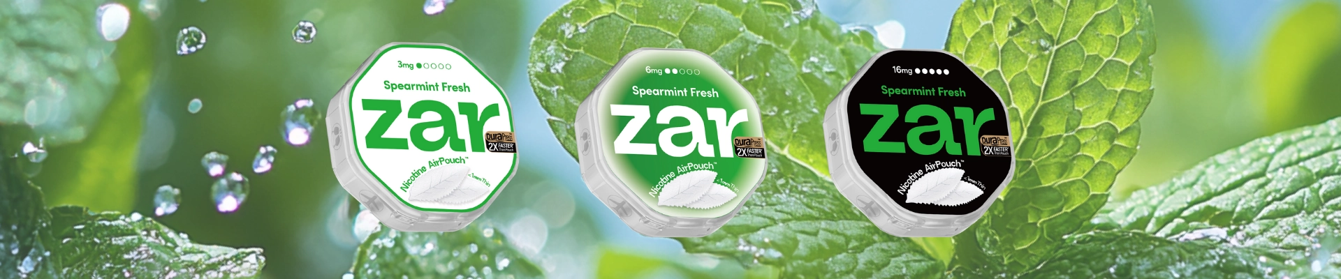 Spearmint Nicotine Pouches | zar AirPouch | zarpouch.shop