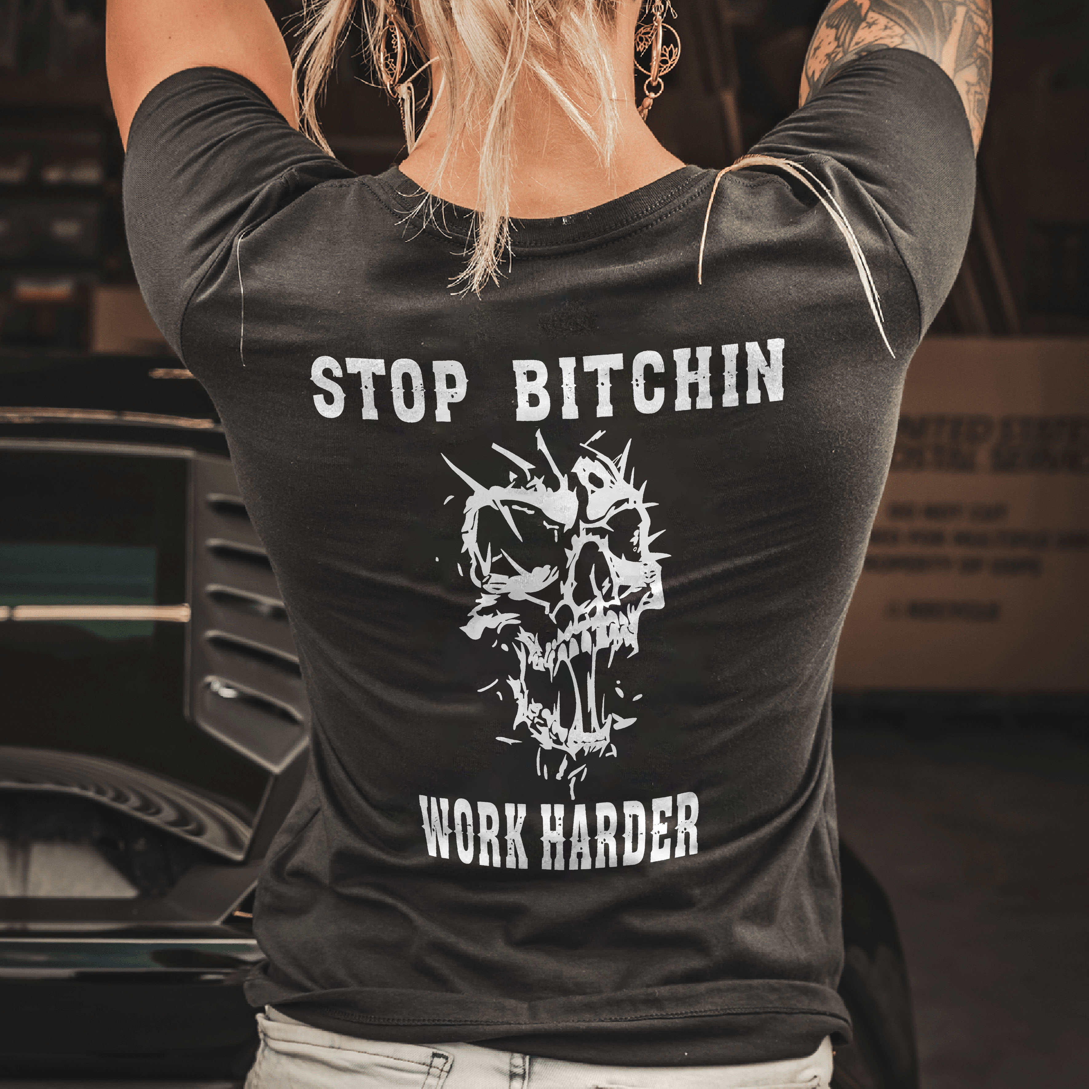 Livereid Stop Bitchin Work Harder T-shirtt - Livereid
