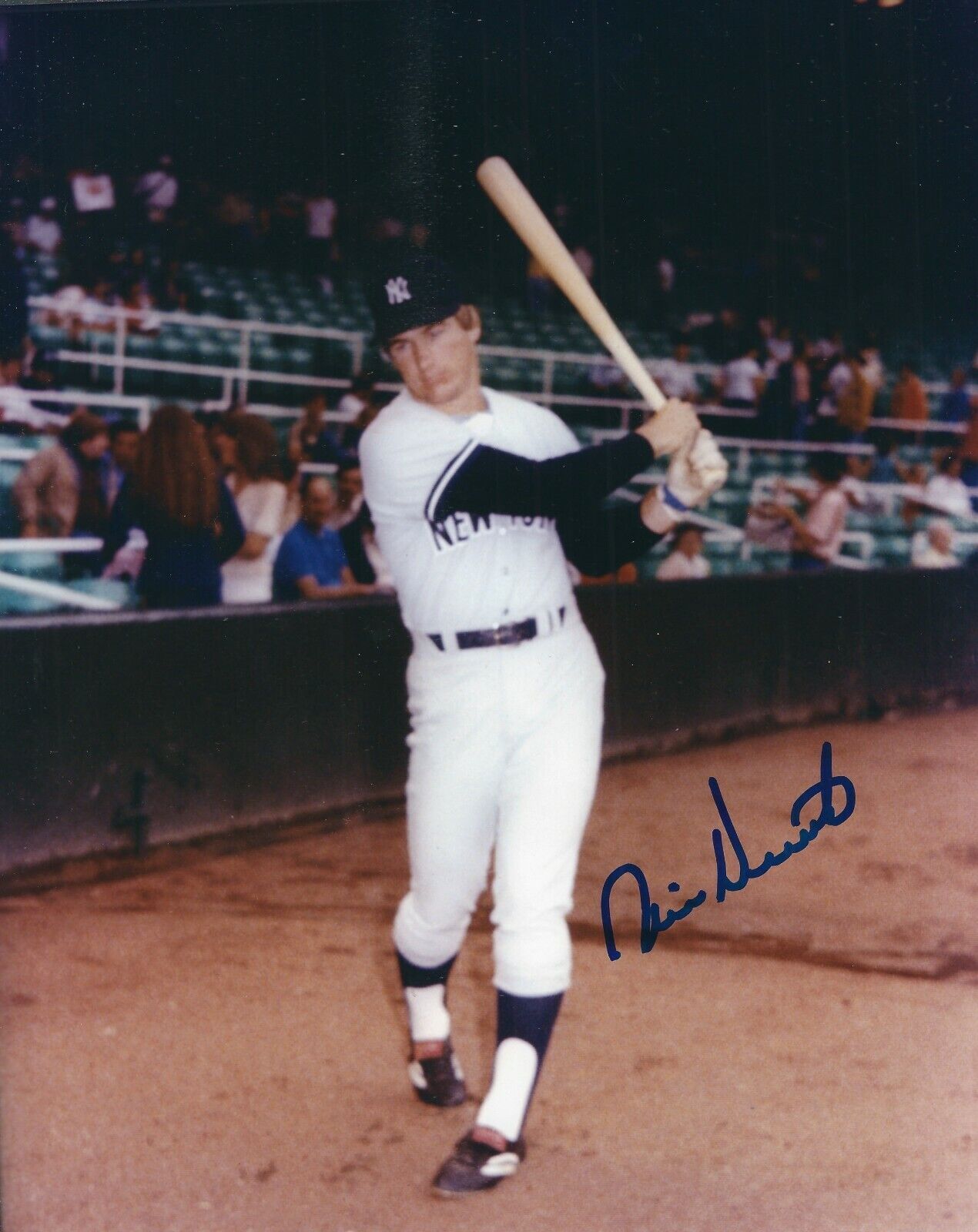 Signed 8x10 MIKE HEATH New York Yankees Photo Poster painting - COA