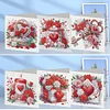6Pcs Valentines Day Diamond Painting Greeting Card