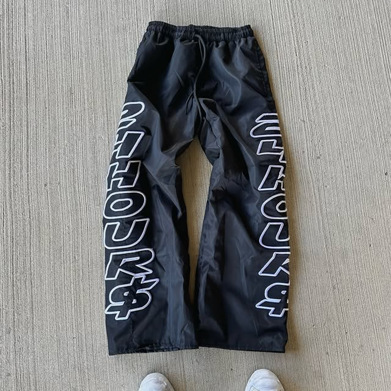 Personalized sports style quick-drying wide-leg pants