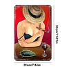 Woman Smoking a cigar - Vintage Metal Signs(12*16Inch)-Pin-up-girls