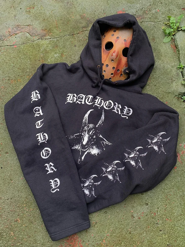 Black Metal Band Pattern Design Hoodie
