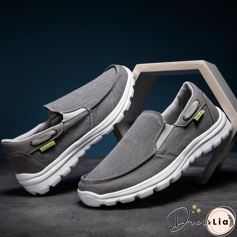 Men Canvas Casual Breathable Footwear Plus size Flat Shoes