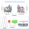 (US Local)2Pcs Butterfly Special Shape Diamond Painting Hanging Pendants for Wall Window Decor