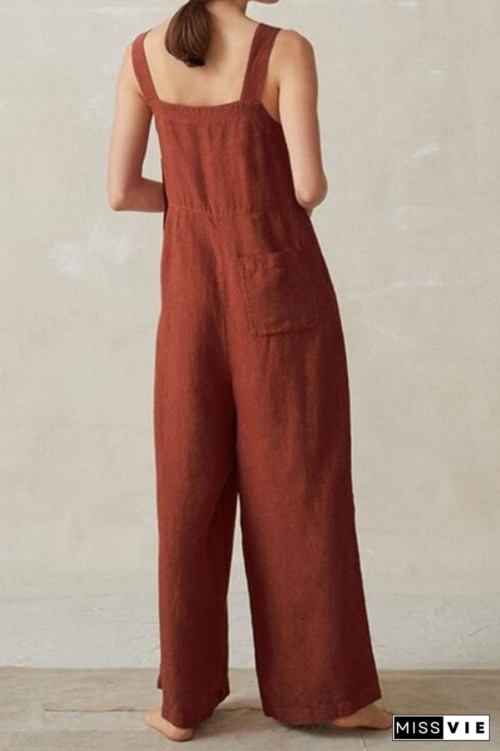 Fashion Street Spaghetti Strap Loose Jumpsuits(3 Colors)