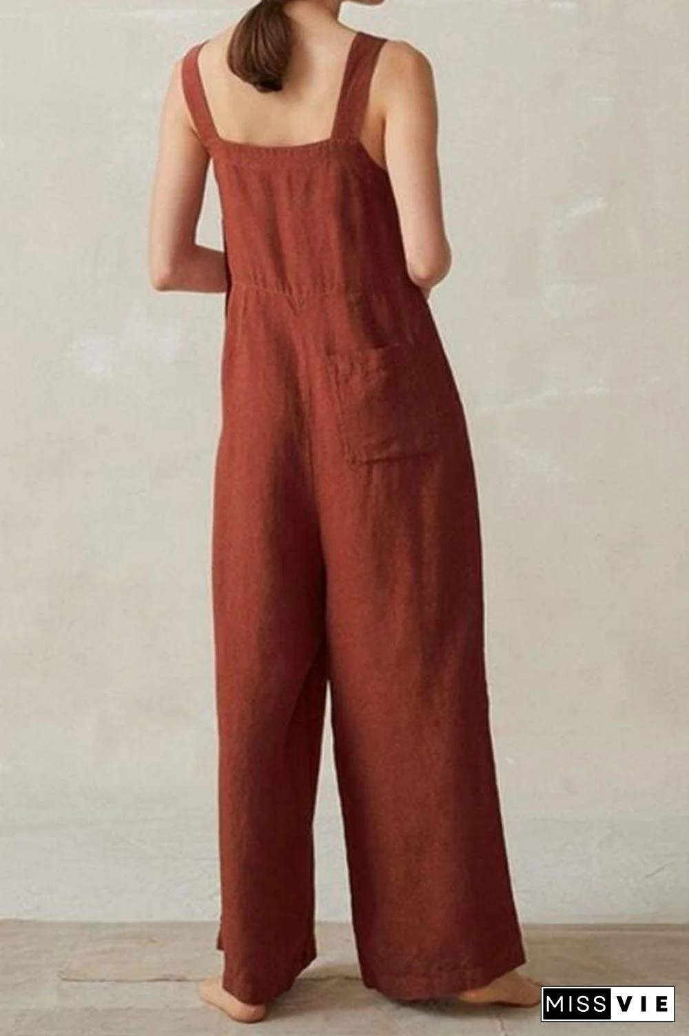 Fashion Street Spaghetti Strap Loose Jumpsuits(3 Colors)