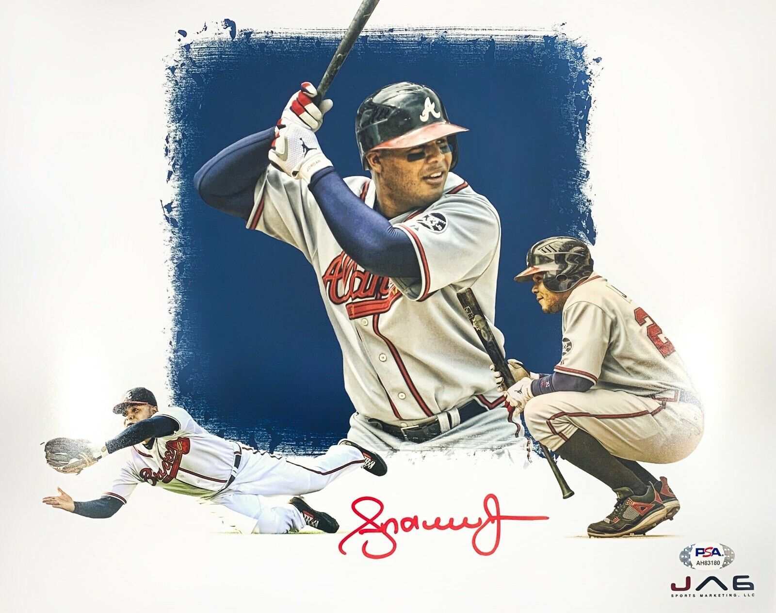 Andruw Jones autographed signed 11x14 Photo Poster painting MLB Atlanta Braves PSA COA